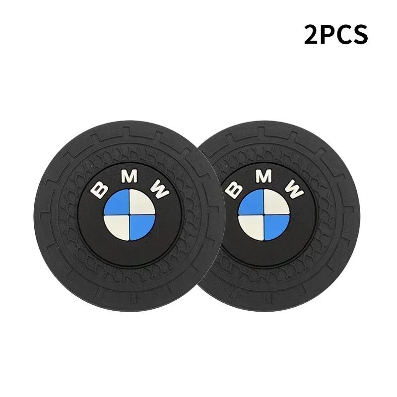 E90 Car For BMW 2pcs Car Coasters Water Cup Holder Pads Cup Slot Non-Slip Mat For bmw e46 e39 e90 e60 e30 f10 f11 f20 f30 g20 g