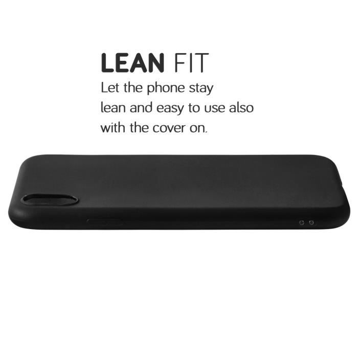 Protection for iPhone XR Slim Flexible Silicone Case Cover Black