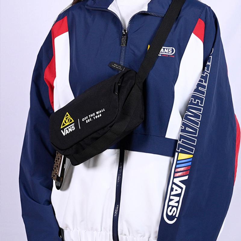 Vans Полиэстеровая сумка-слинг, сумка через плечо, наплечная сумка, унисекс, черная, Vans VN0A4USRBLK