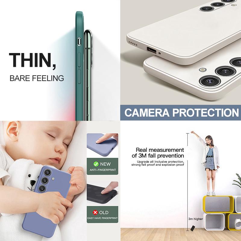 Для S24 S23 Ultra Case Мягкий жидкий силиконовый чехол для телефона Чехол для Samsung Galaxy S24 S 24 S23 S22 Ultra Plus S23Ultra S24Ultra Чехлы