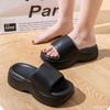 Fashion New Women's Wear Resistant Thick Bottom Soft Summer Outerwear Anti Slip Height Boosting Home Trendy Cool Slippers Simple Zapatos