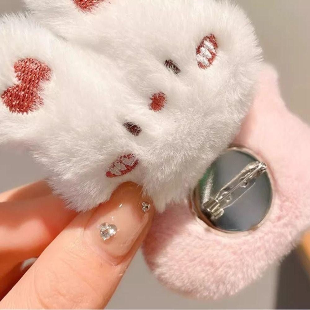 Cute Clothes Badge Pins Cartoon Backpacks Pendant New Plush Bear Frog Brooch