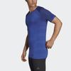 adidas Ультралегкая мужская футболка с круглым вырезом и коротким рукавом, цвет синий CY5496