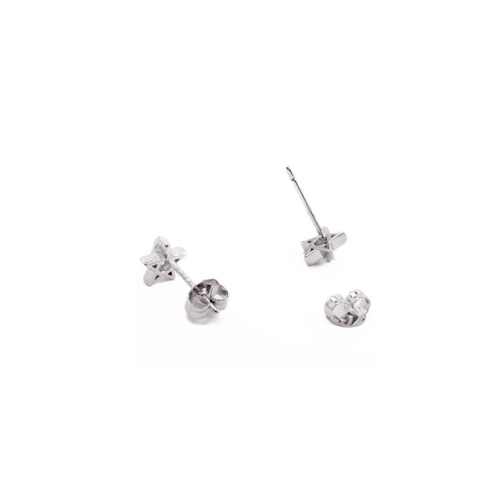 Boucles d'oreilles - LUXENTER - Faria - Argenté plaqué rhodium - Diamètre 6 mm - Zircone cubique