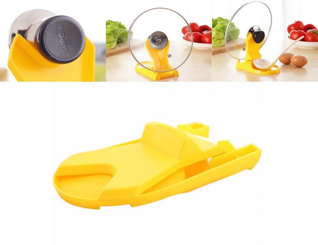 Sleek Plastic Kitchen Pan Pot Cover Holder With Multifunctional Use And Classic Design