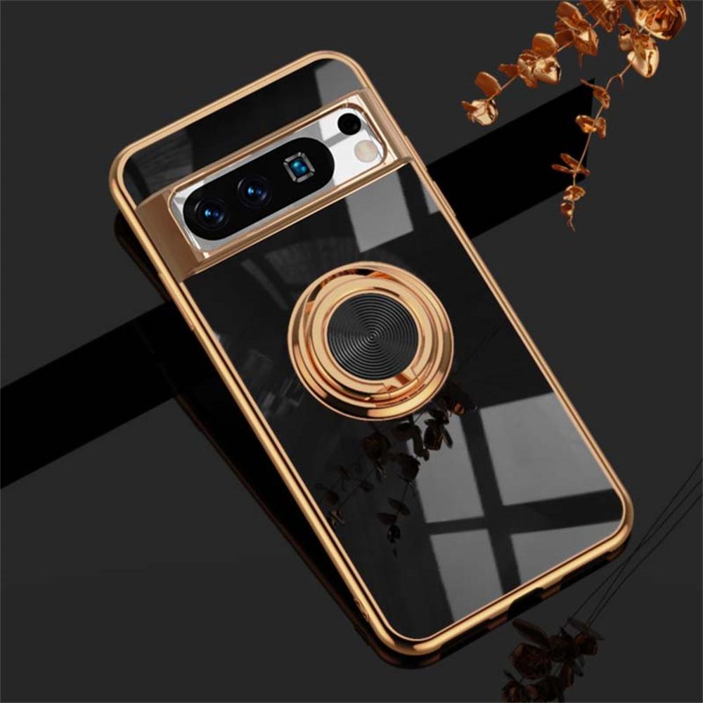 Для Google Pixel 8 Pro Luxuy покрытие магнитный металлический кольцевой кронштейн автомобильный чехол-держатель для Google Pixel 7 Pro A 6 5 A силиконовый противоударный чехол