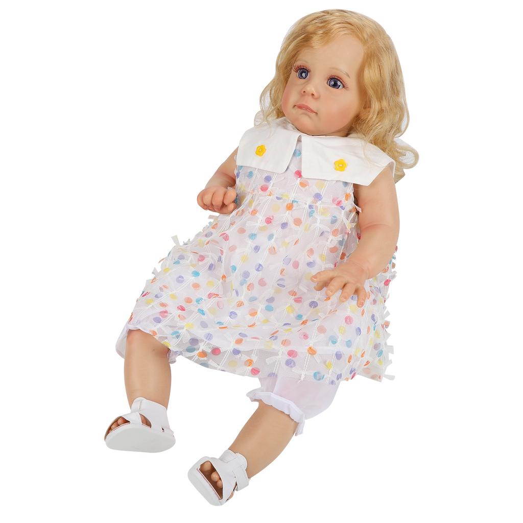 60 см мягкая реалистичная кукла-девочка с длинными вьющимися волосами коллекционная художественная виниловая кукла