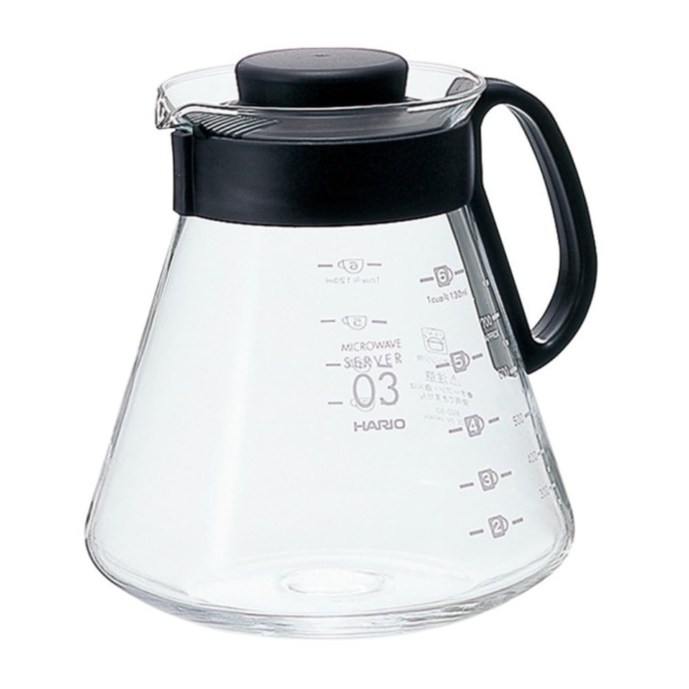 HARIO V60 Range Server 800 мл для чашек Черный кофейный сервер из термостойкого стекла Сделано в Японии 2~6 XVD-80B