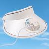 Women Summer Hat with 3 Gear Adjustment Headband Fan Empty Top USB Charging Anti-UV Wide Brim Windproof Rope Sun Protection Travel Sun Cap Gardening