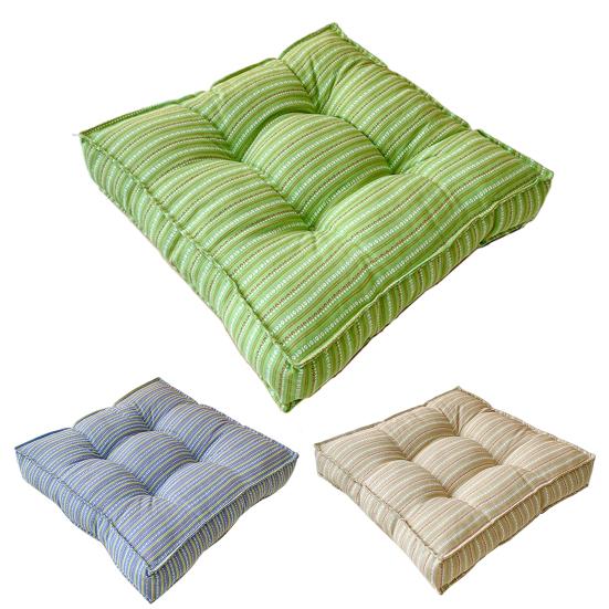 Подушка на сиденье 18" x 18" Утолщенная квадратная подушка для офисного стула Полосатая мягкая набивная подушка для бедер Современная напольная подушка для сидения для дома гостиной спальни