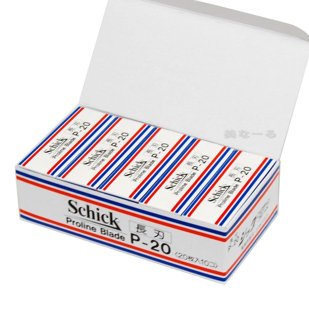 Длинное лезвие 20 сменных лезвий x 10 шт. Schick-P20