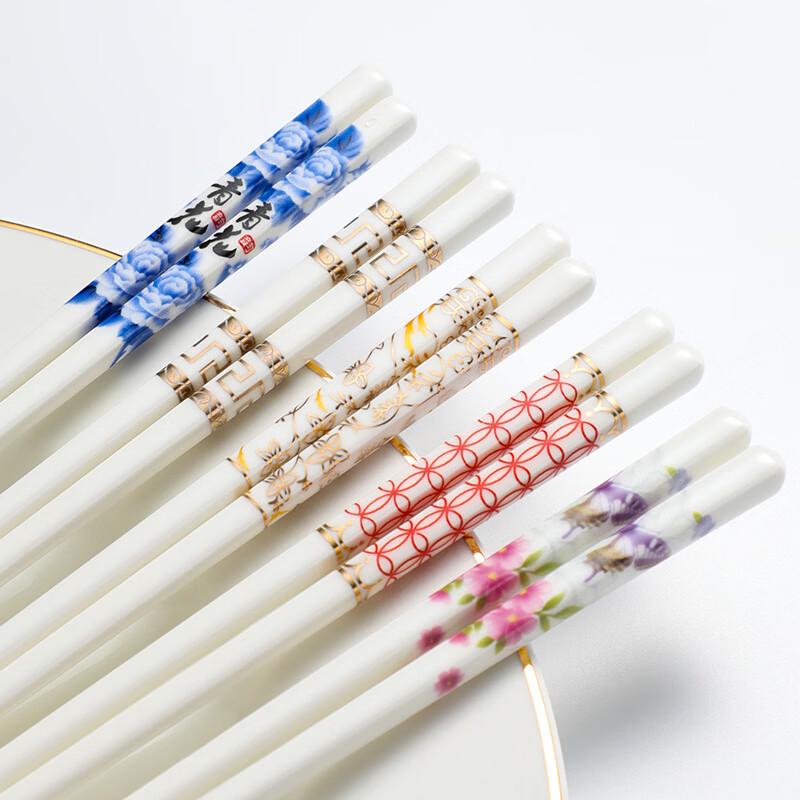 Ru Han Golden Age Ceramic Chopsticks Set