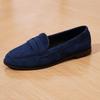 Large Size Retro Loafers Handmade Casual Women's Shoes Cowhide Suede One-pedal Women's Leather Shoes