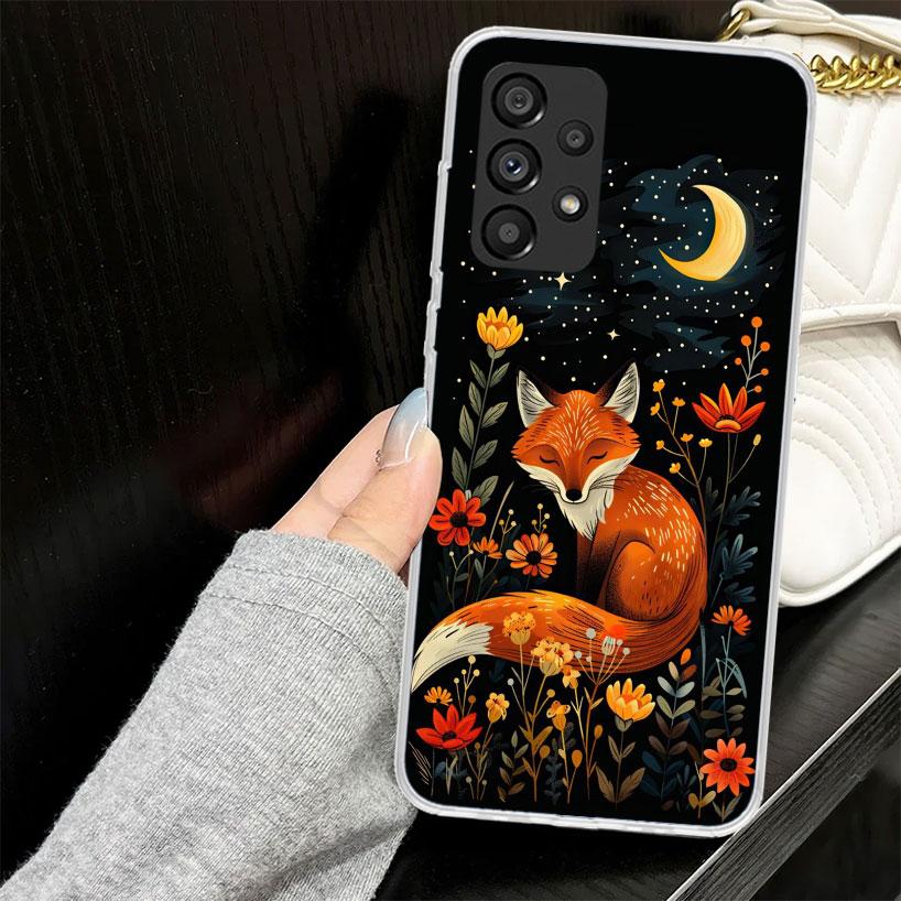 Чехол Animal Fox для Samsung Galaxy A52 A42 A32 A22 A12 A51 A50 A02S Чехол для телефона A41 A31 A21S A40 A30S A20E A10S A71