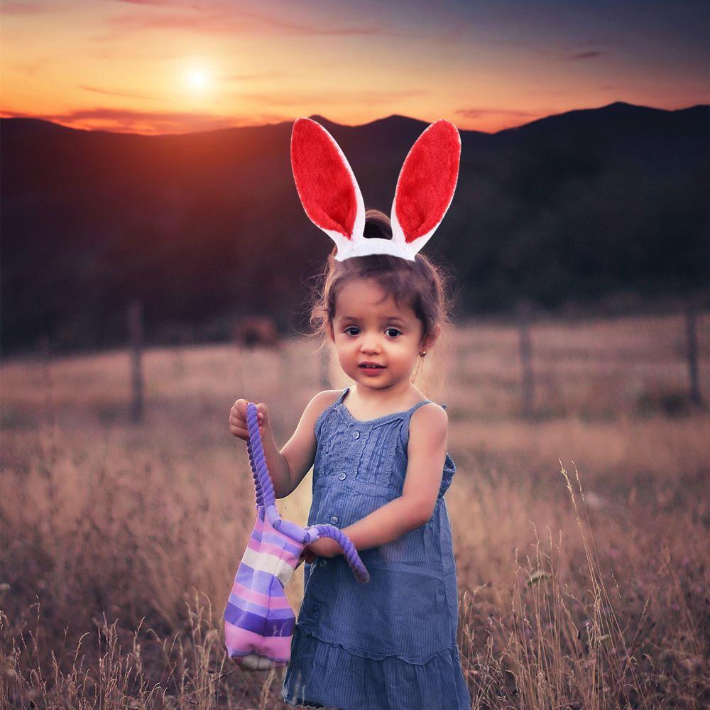 Cosplay Women Girls Bunny Ear Hairband Headband Adult Children Rabbit Ear Easter