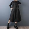 Sleeveless Plus Size  Vintage Black New In Tank Dresses for Women Casual Loose Long Spring Autumn Shirt Dress