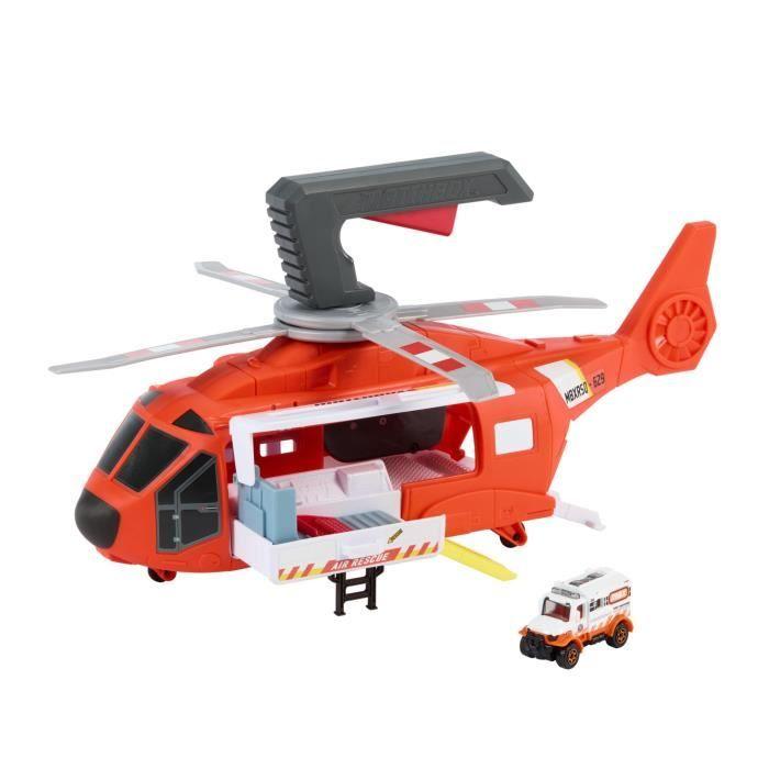 Coffret Véhicule Et Jeu - MATTEL - Hélicoptère De Secours - Rouge - À Partir De 4 Ans - Mixte