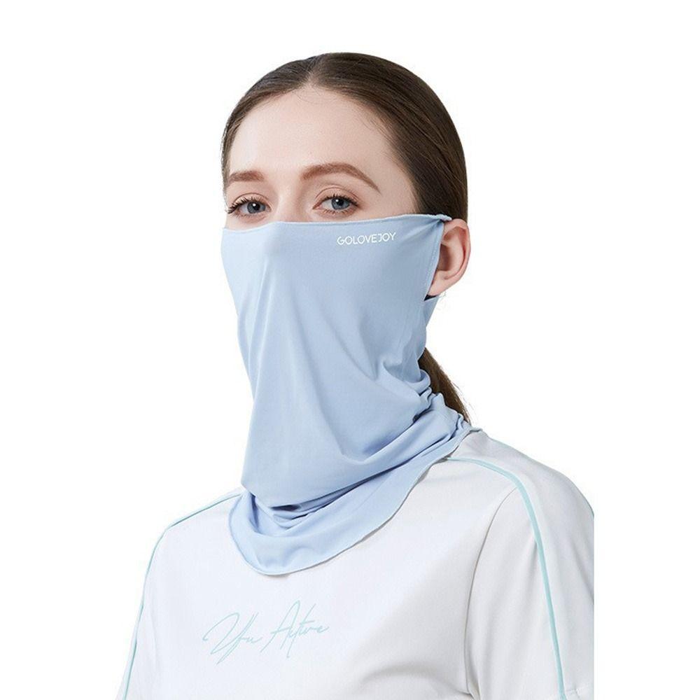 Велосипедный головной убор Головной убор для лица Шея Гетры из ледяного шелка Солнцезащитная маска Повязка на голову Шарф Покрытие для лица Шарф