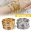 12pcs NEW Punk Curb Cuban Chain Bracelets Set for Women Miami Boho Thick Gold Color Charm Bracelets Bangles Fashion Jewelry