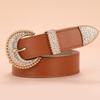 Ladies Belt Dot Diamond Gold Buckle Atmospheric Jeans Decorative Belt