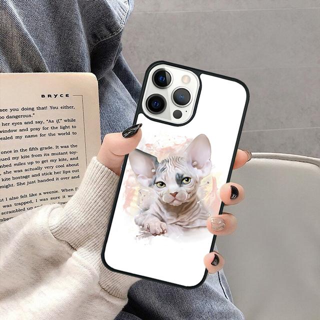 СМЕШНОЙ ГОЛЫЙ КОТ СФИНКС Чехол для телефона для iPhone 17 Air 16 16e 15 13 14 11 12 Pro Max Max Plus coque fundas Оболочка