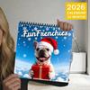 Календарь французского бульдога 2026 - Календарь на декабрь Смешной 2026 12 января 2026 Настенный планировщик Frenchie для дома