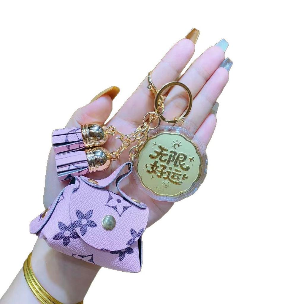 Роскошный кожаный брелок: Мини-подвеска для телефона в стиле Шуй Бэй, привлекающая богатство