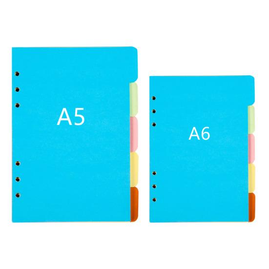 Yousheng 5 шт. цветных разделителей для папок-регистраторов с кольцевыми вкладками, пластиковые страницы-разделители для индексов, папка-регистратор с 6 кольцами, разделители для пастельных страниц, этикетки с надписями