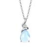 Natural Diamond Necklace for Women June Birthstone Moonstone K14 Drop Pendant Silver Chain Present Christmas Gift Wrapping Included Birthday [FANCIME]