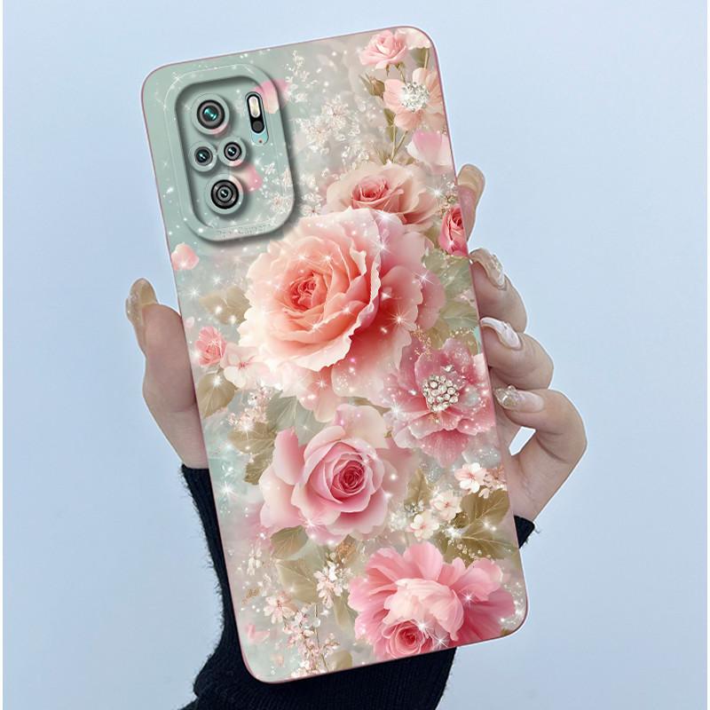 Чехол для телефона Xiaomi Poco M5s Чехол PocoM5s Модный Простой Бабочка Цветочный Мягкий Жидкий Силикон Чехол Для Poco M 5s Fundas