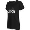 Adidas Ess Lin Lo Tee Удобная дышащая футболка с круглым вырезом и коротким рукавом для женщин, черные топы S97222