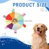 Funny Rainbow Plush Flying Saucer Dog Toys Outdoor Interactive Training Games Chew Toy Pets Flying Discs Toys with Bells