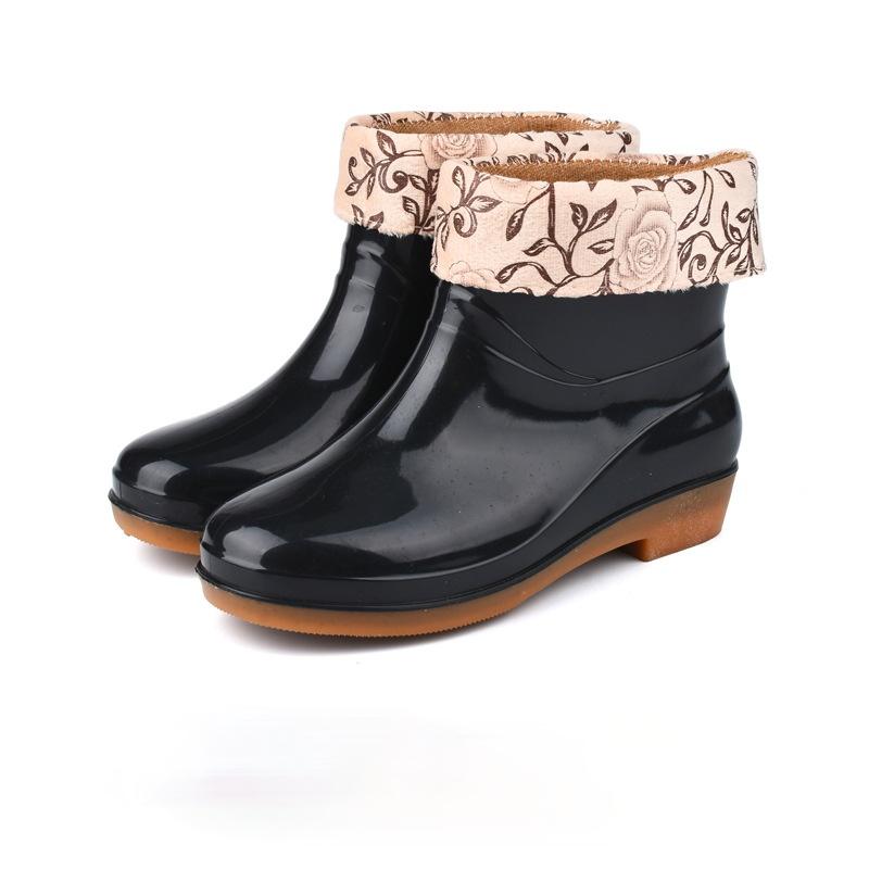 Резиновые сапоги женские низкие нескользящие кухонные дождевые туфли водные сапоги женские резиновые сапоги садовые галоши резиновые сапоги короткие сапоги