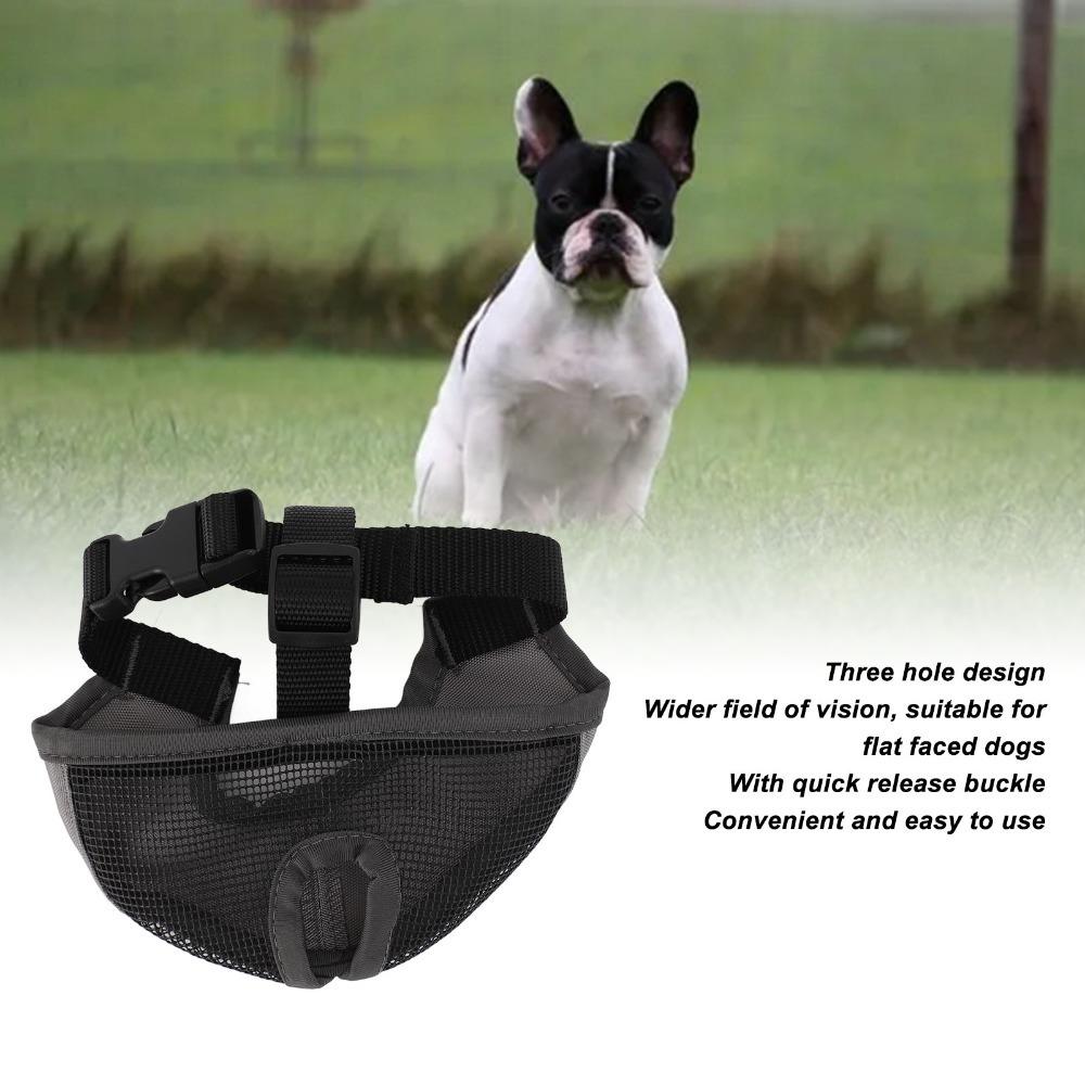 Breathable Dog Mouth Guard Soft Anti Bite Muzzle Easy Wear Short Snout Muzzle Bite Prevention