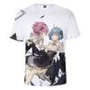 Футболка Re Zero с 3d принтом и коротким рукавом для лета, для мужчин и женщин, одежда с героями мультфильмов, рубашка с японским аниме Rem and Ram, футболки