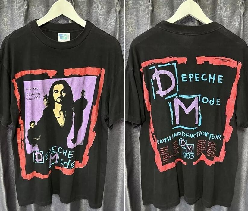 90#039s Depeche Mode 1993 Remake 2 side Black Unisex Tshirt Men Women Unisex T-Shirt
