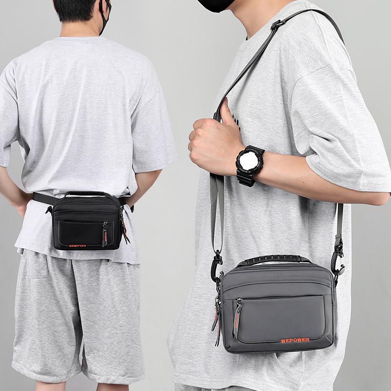 Casual Men's Messenger Bag Anti-splashing Outdoor Shoulder Bag Multi-functional Travel Fanny Pack Hanging Bag