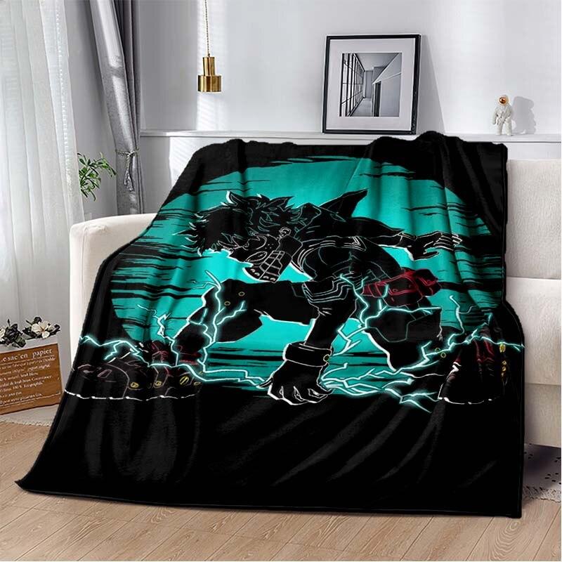 Флисовое одеяло с принтом «Мой герой Академии» для кроватей, походов, пикника, толстое одеяло, модное флисовое покрывало, одеяло
