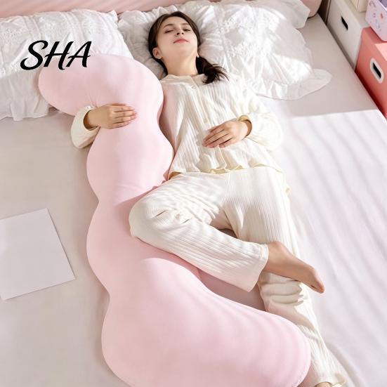 L Shaped Pregnancy Pillow Cooling Body for Adults & Side Sleepers, Breathable L-Shaped Long Hugging Pillow, Full Leg Support Cushion with Removable