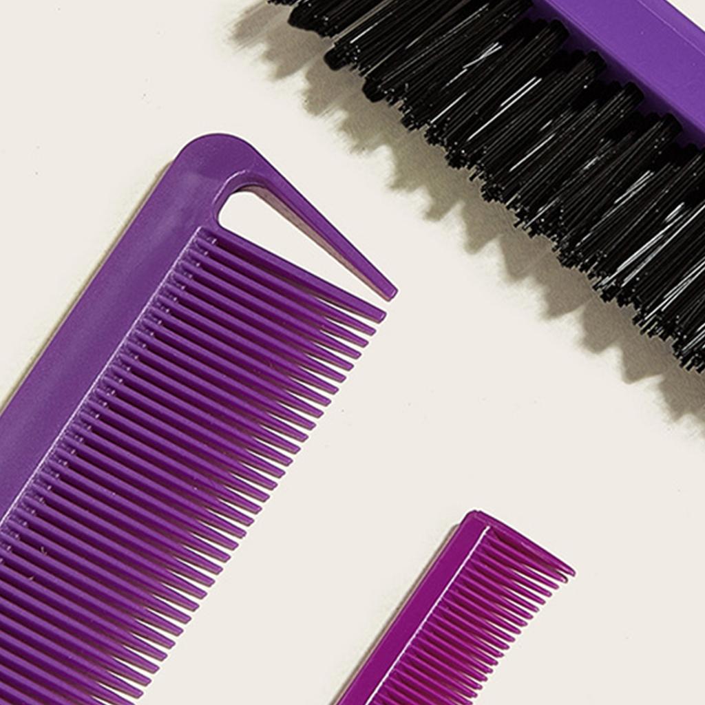 4Pcs Hair Styling Comb Set Teasing Hair Brush Triple Teasing Comb Rat Tail Combs Edge Brush Hair Tail Tools Braid Tool