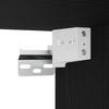 Wall Mounted TV Cabinet with LED Lighting (7 pcs) Black Oak Effect Particleboard