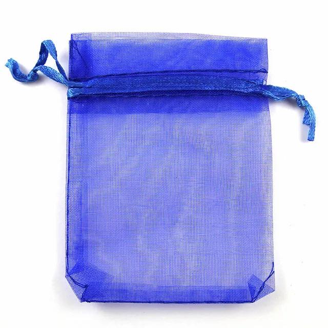 New 50Pcs Organza Bag Jewelry Packaging Gift Candy Wedding Party Goodie Packing Favors Pouches Drawable Bags Present Sweets Pouc