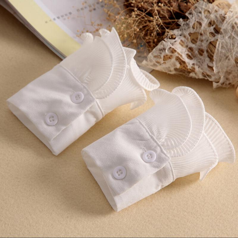 1Pair Elegant Women Decorative Sleeve Lace Wrist Cuffs Arm Warmer Sleeve Cuff