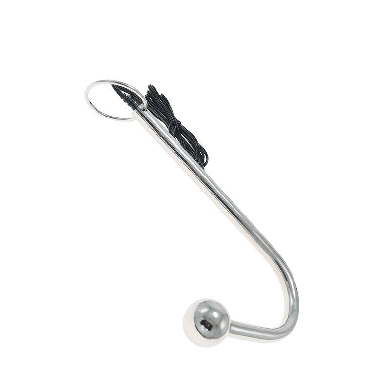 [] Биполярный электрошокер Анальный крючок Задний двор Хризантема Стимуляция Инструмент G-Spot Climax Секс-игрушки для мужчин и женщин