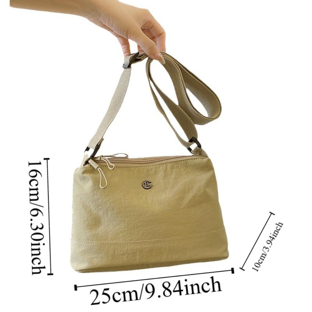 Japanese Style Large Capacity Shoulder Bag Soft Casual Sport Pouch Nylon Square Bag Couple