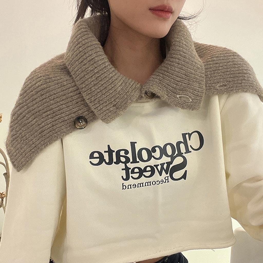 Девочка Женская Вязаная Снуд Шарф Петля Бесконечность Платок-Шарф Леди Грелка для Шеи Обмотка Шарфы Маска для Лица Имитация Воротника