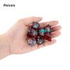 7 Pcs Red  Resin Golden Number Sharp Edge Dice Polyhedral Dice Suitable for Role-Playing RPG    Board Game