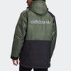 adidas Оригинальная теплая повседневная куртка-пуховик с цветными блоками на молнии для мужчин, верхняя одежда, черный, зеленый GJ6739
