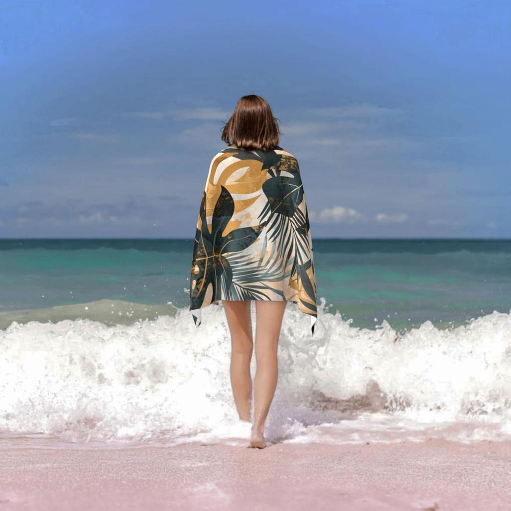 Coconut tree Leaves Beach Towel for family friends Gifts Towel Quick-Dry Towel For Bath Yoga Tourism Beach GYM Camping Swimming