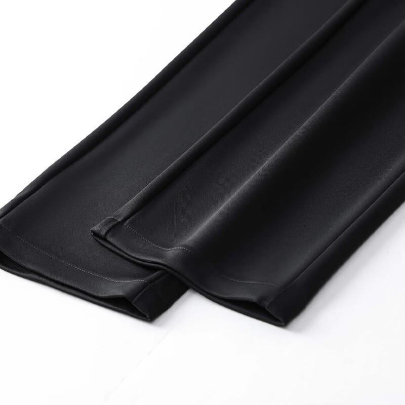 TUCANO Men's Casual Pants Autumn Winter Thick Warm Comfortable Classic Business Dress Trousers Black 29
